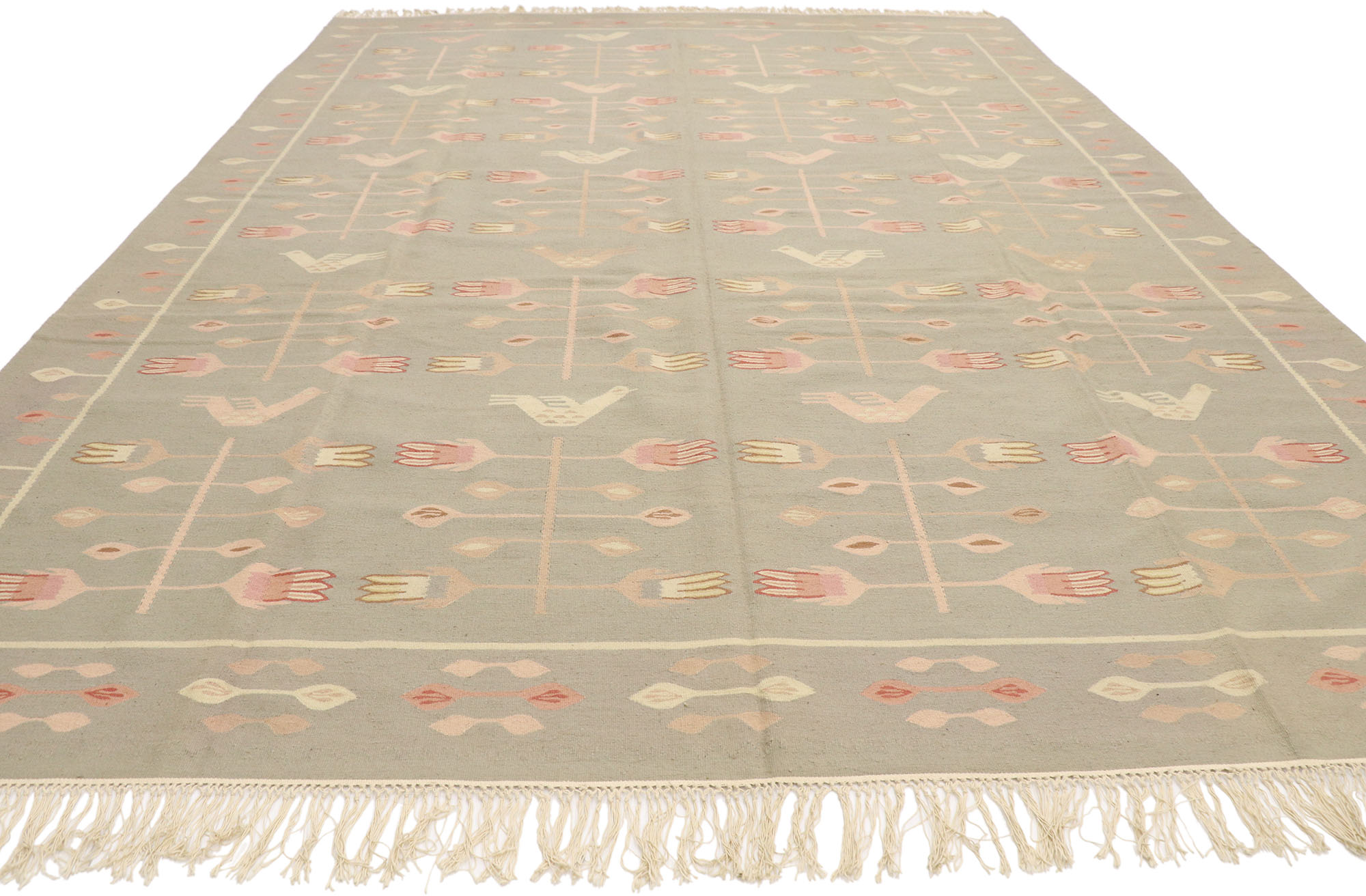 Vintage Romanian Kilim Rug, 8'10 x 12'5 3 Vintage Romanian Kilim Rug, 8'10 x 12'5