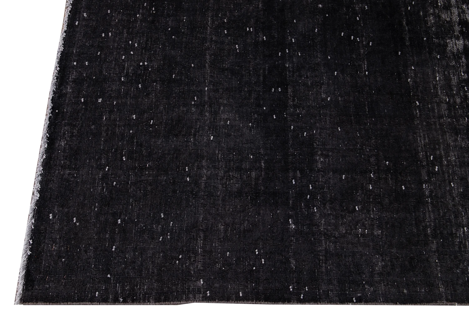 Vintage Black Distressed Wool Rug 3 Vintage Black Distressed Wool Rug
