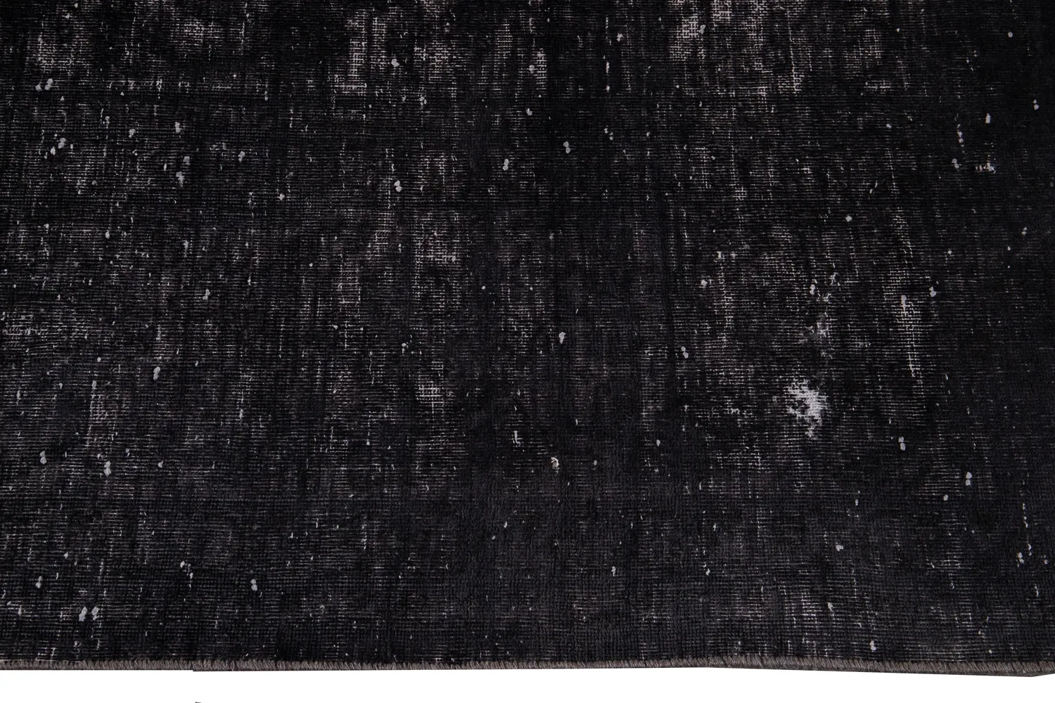 Vintage Black Distressed Wool Rug 4 Vintage Black Distressed Wool Rug