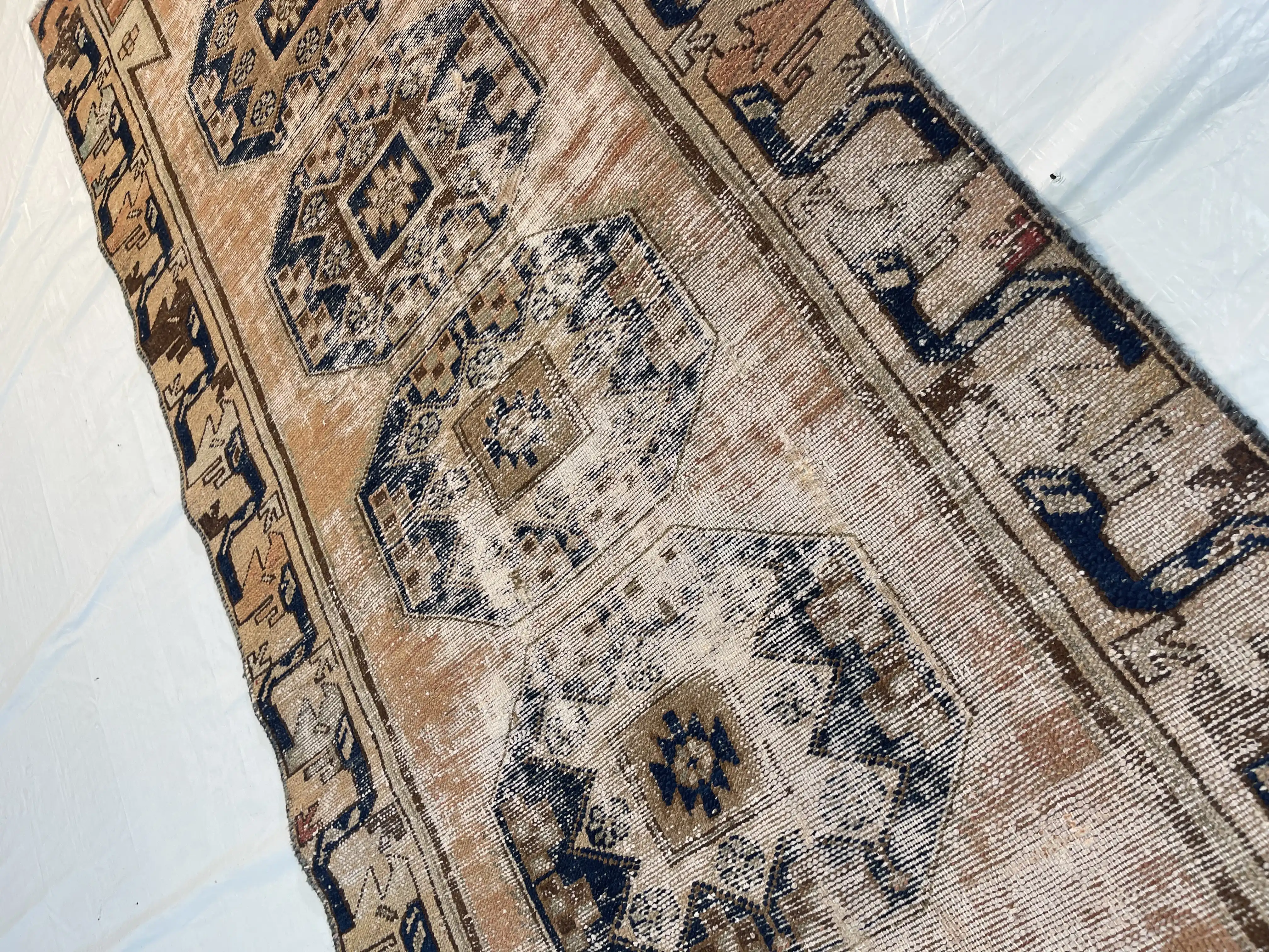 3" x 9" Vintage Persian Rug, Natural 3 3" x 9" Vintage Persian Rug, Natural
