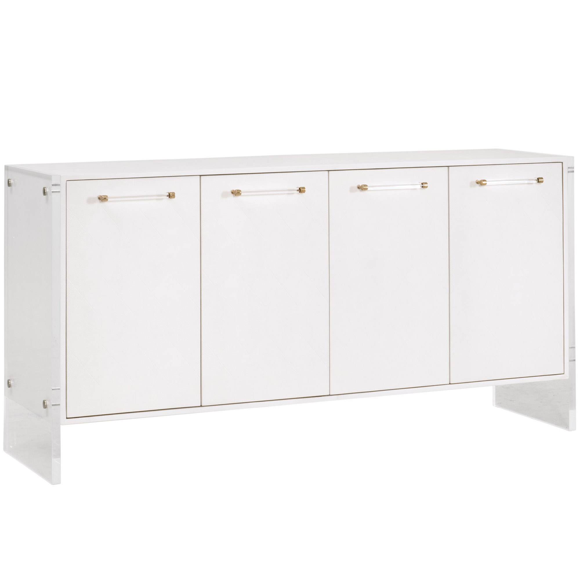 Ragen Shagreen Media Sideboard, Pearl/Lucite 1 Ragen Shagreen Media Sideboard, Pearl/Lucite