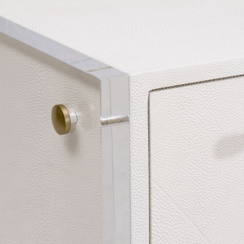 Ragen Shagreen Media Sideboard, Pearl/Lucite 10 Ragen Shagreen Media Sideboard, Pearl/Lucite
