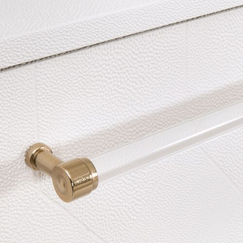 Ragen Shagreen Media Sideboard, Pearl/Lucite 12 Ragen Shagreen Media Sideboard, Pearl/Lucite