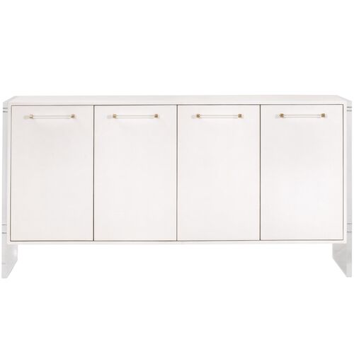 Ragen Shagreen Media Sideboard, Pearl/Lucite 2 Ragen Shagreen Media Sideboard, Pearl/Lucite