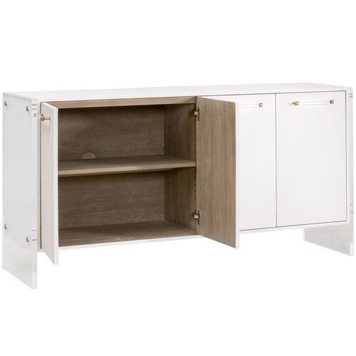 Ragen Shagreen Media Sideboard, Pearl/Lucite 7 Ragen Shagreen Media Sideboard, Pearl/Lucite