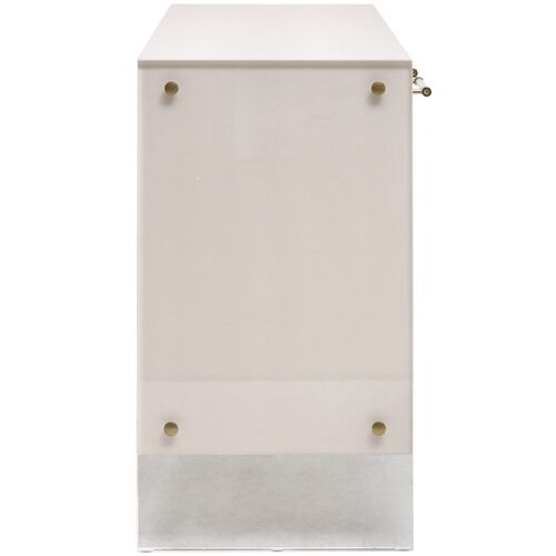 Ragen Shagreen Media Sideboard, Pearl/Lucite 9 Ragen Shagreen Media Sideboard, Pearl/Lucite