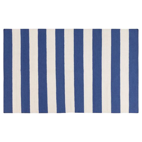 Hermie Flat-Weave Rug, Blue 1 Hermie Flat-Weave Rug, Blue