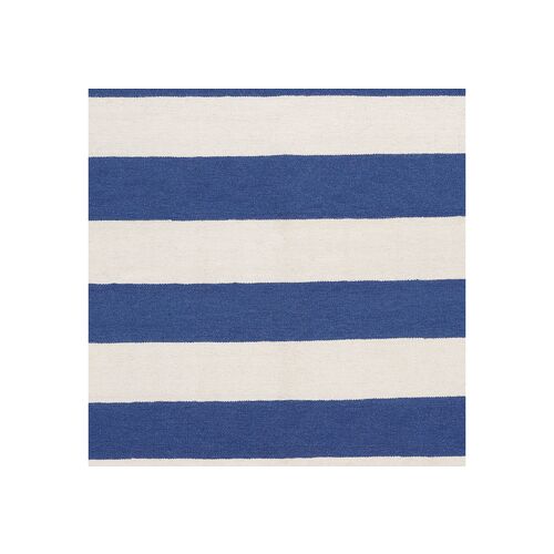 Hermie Flat-Weave Rug, Blue 3 Hermie Flat-Weave Rug, Blue