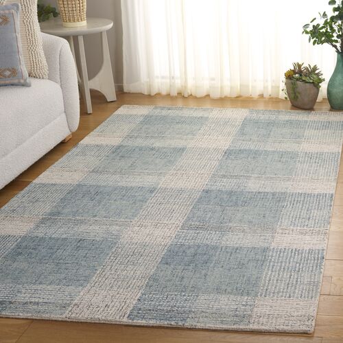 Cleo Hand Tufted Rug, Ivory/Blue 2 Cleo Hand Tufted Rug, Ivory/Blue