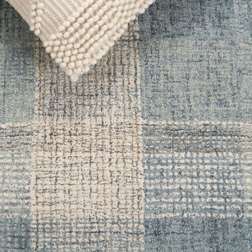 Cleo Hand Tufted Rug, Ivory/Blue 6 Cleo Hand Tufted Rug, Ivory/Blue