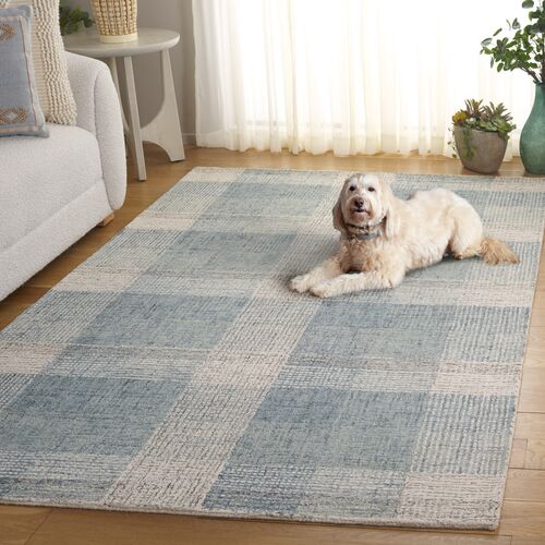 Cleo Hand Tufted Rug, Ivory/Blue 7 Cleo Hand Tufted Rug, Ivory/Blue