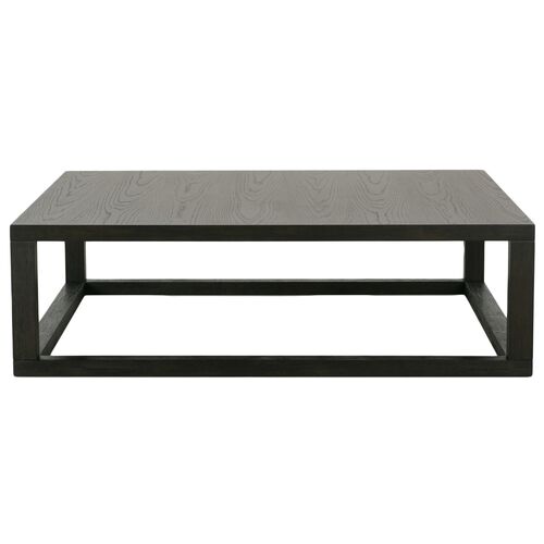 Rowan Rectangular Oak Veneer Coffee Table, Peppercorn 1 Rowan Rectangular Oak Veneer Coffee Table, Peppercorn