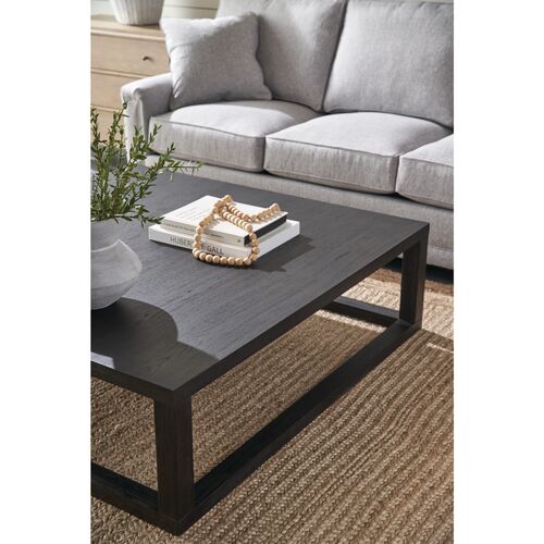 Rowan Rectangular Oak Veneer Coffee Table, Peppercorn 2 Rowan Rectangular Oak Veneer Coffee Table, Peppercorn