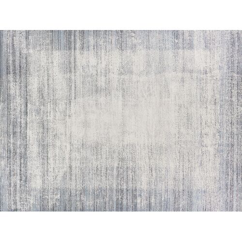 Border Hand-Knotted Rug, Blue 1 Border Hand-Knotted Rug, Blue