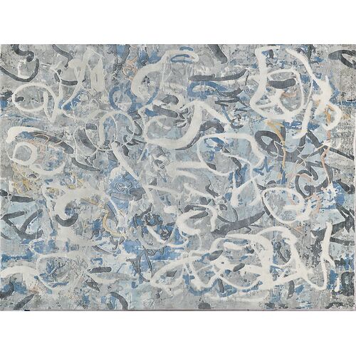 Chance Hand Knotted Rug, Blue 1 Chance Hand Knotted Rug, Blue