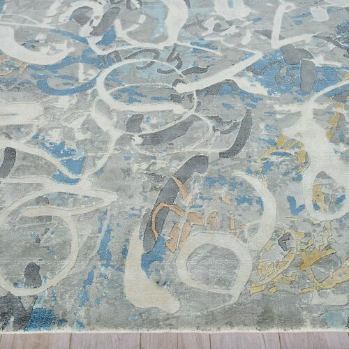 Chance Hand Knotted Rug, Blue 3 Chance Hand Knotted Rug, Blue