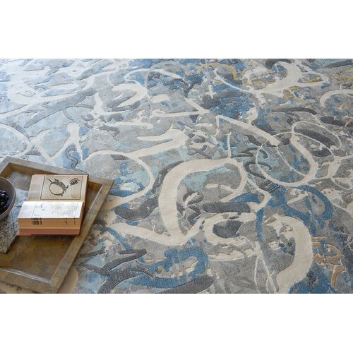 Chance Hand Knotted Rug, Blue 5 Chance Hand Knotted Rug, Blue