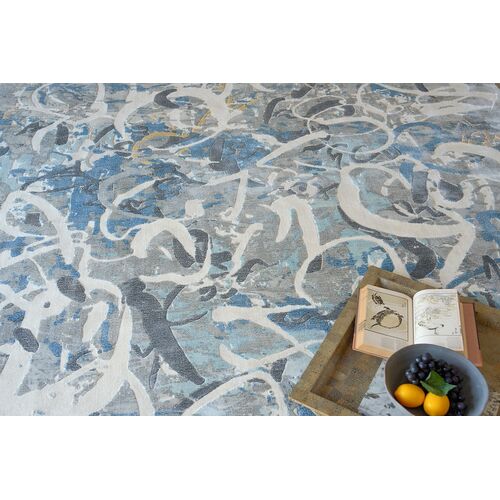 Chance Hand Knotted Rug, Blue 6 Chance Hand Knotted Rug, Blue