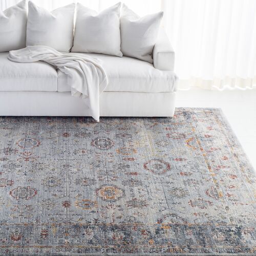 Cassandra Rug, Light Grey/Navy 2 Cassandra Rug, Light Grey/Navy
