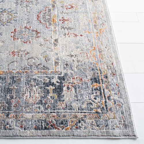 Cassandra Rug, Light Grey/Navy 3 Cassandra Rug, Light Grey/Navy