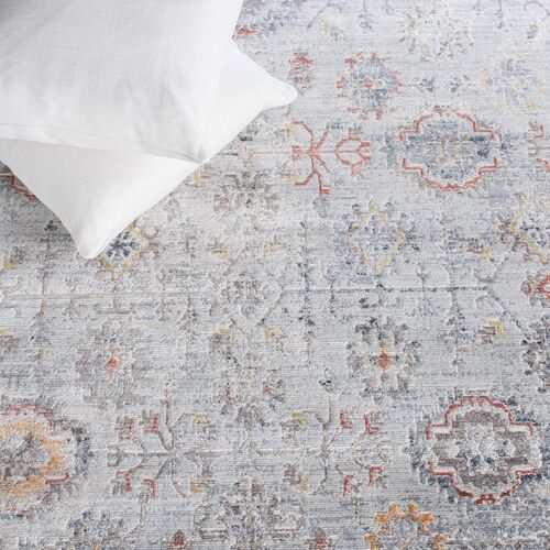 Cassandra Rug, Light Grey/Navy 6 Cassandra Rug, Light Grey/Navy