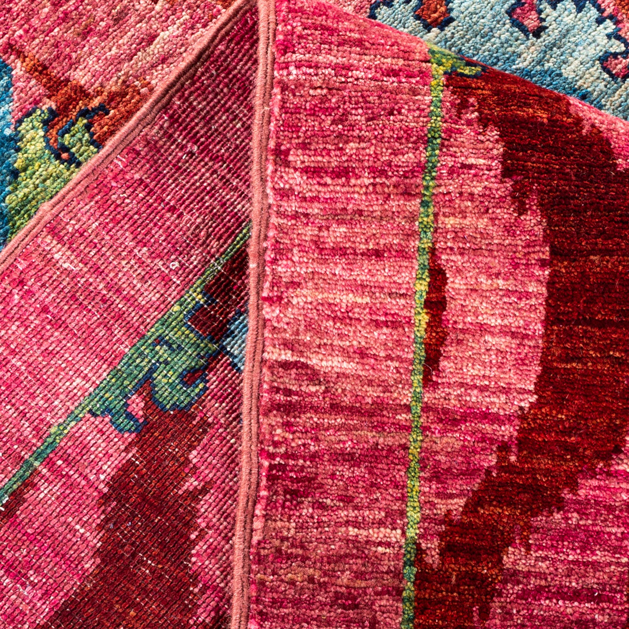 One-of-a-Kind Suzani Hand-Knotted Pink Rug, 17'10" x 9' 6 One-of-a-Kind Suzani Hand-Knotted Pink Rug, 17'10" x 9'