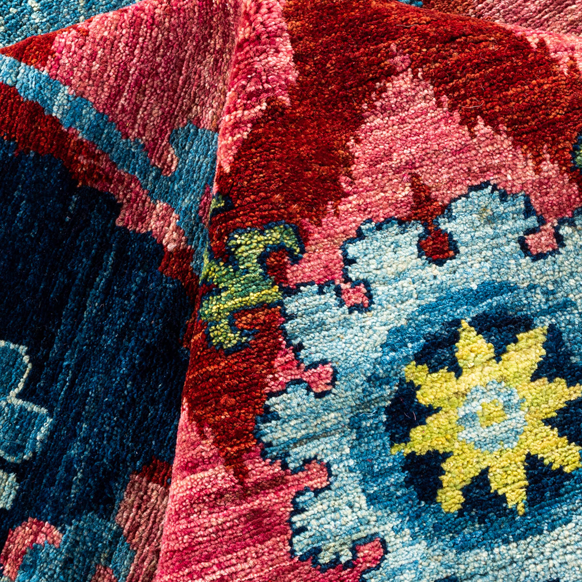 One-of-a-Kind Suzani Hand-Knotted Pink Rug, 17'10" x 9' 7 One-of-a-Kind Suzani Hand-Knotted Pink Rug, 17'10" x 9'