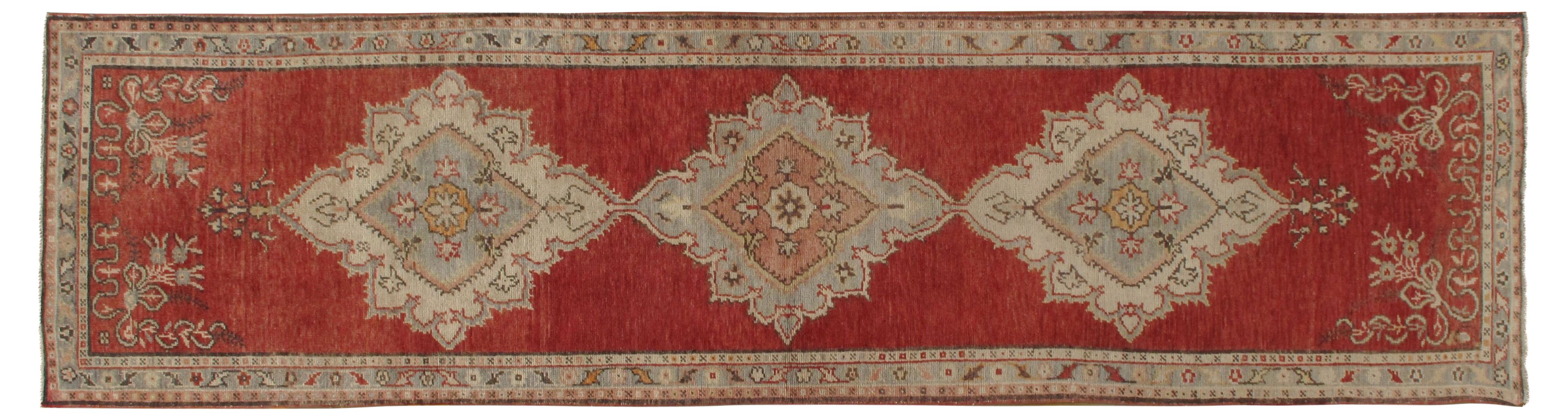 Turkish Oushak Rug Runner, 2'9 x 10'9 1 Turkish Oushak Rug Runner, 2'9 x 10'9