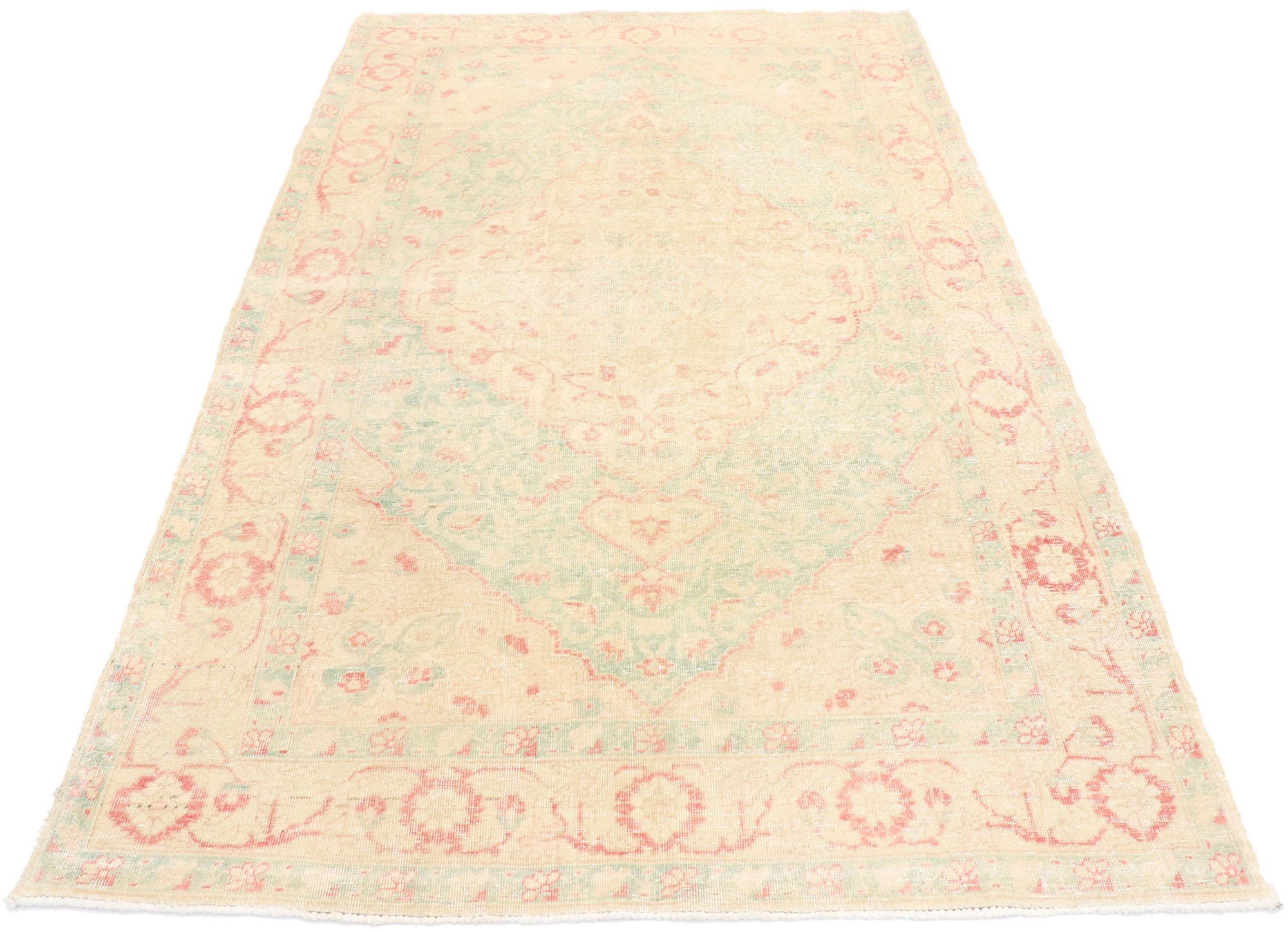 Vintage Turkish Oushak Rug, 4'3 x 6'11 3 Vintage Turkish Oushak Rug, 4'3 x 6'11