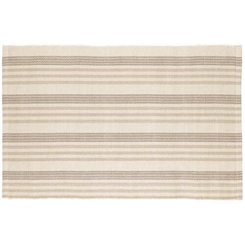 Putney Stripe Handwoven Cotton Rug, Ivory 1 Putney Stripe Handwoven Cotton Rug, Ivory