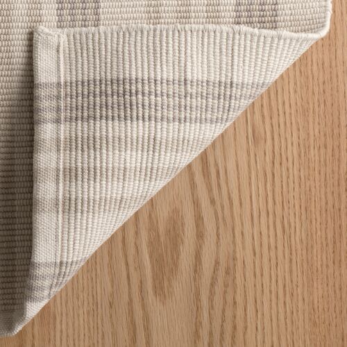 Putney Stripe Handwoven Cotton Rug, Ivory 2 Putney Stripe Handwoven Cotton Rug, Ivory