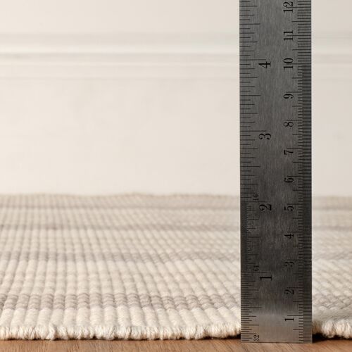 Putney Stripe Handwoven Cotton Rug, Ivory 3 Putney Stripe Handwoven Cotton Rug, Ivory