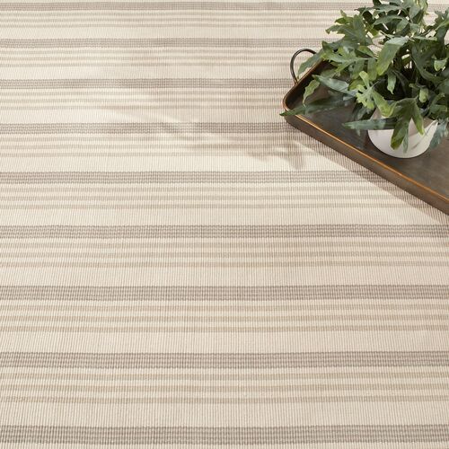 Putney Stripe Handwoven Cotton Rug, Ivory 5 Putney Stripe Handwoven Cotton Rug, Ivory