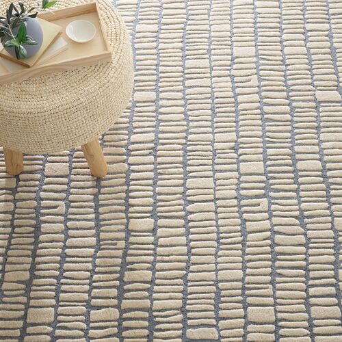 Roark Hand Tufted Wool Rug, Pewter Blue 2 Roark Hand Tufted Wool Rug, Pewter Blue