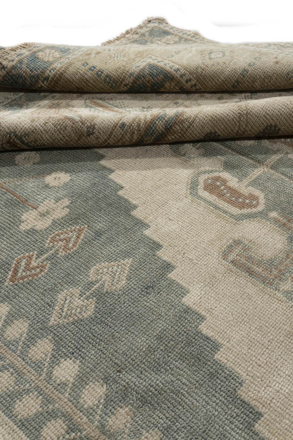 Oushak Hand Knotted Wool Rug 5'7 X 10'2 3 Oushak Hand Knotted Wool Rug 5'7 X 10'2