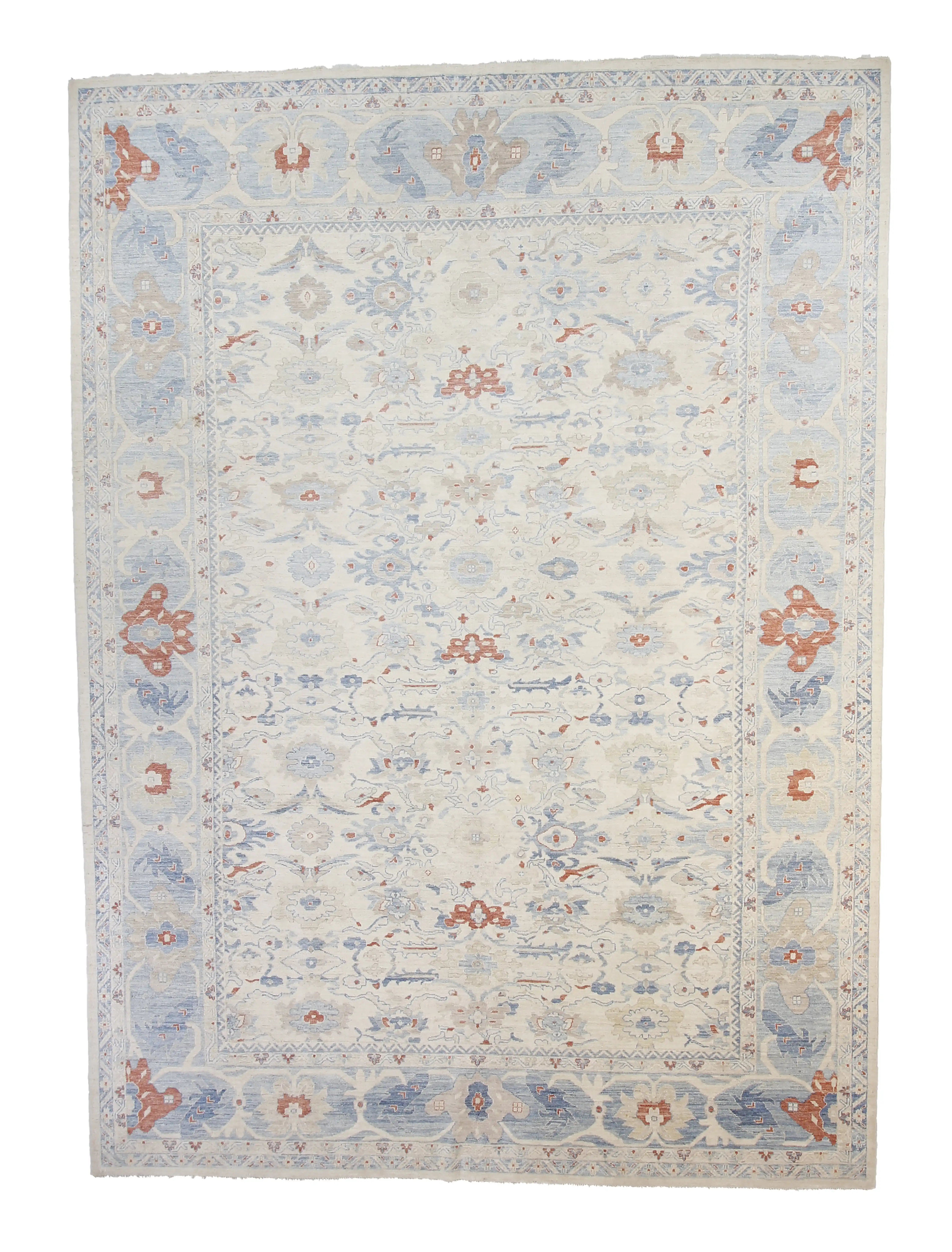 10" x 14" Kelly Rug, Ivory/Light Blue 1 10" x 14" Kelly Rug, Ivory/Light Blue