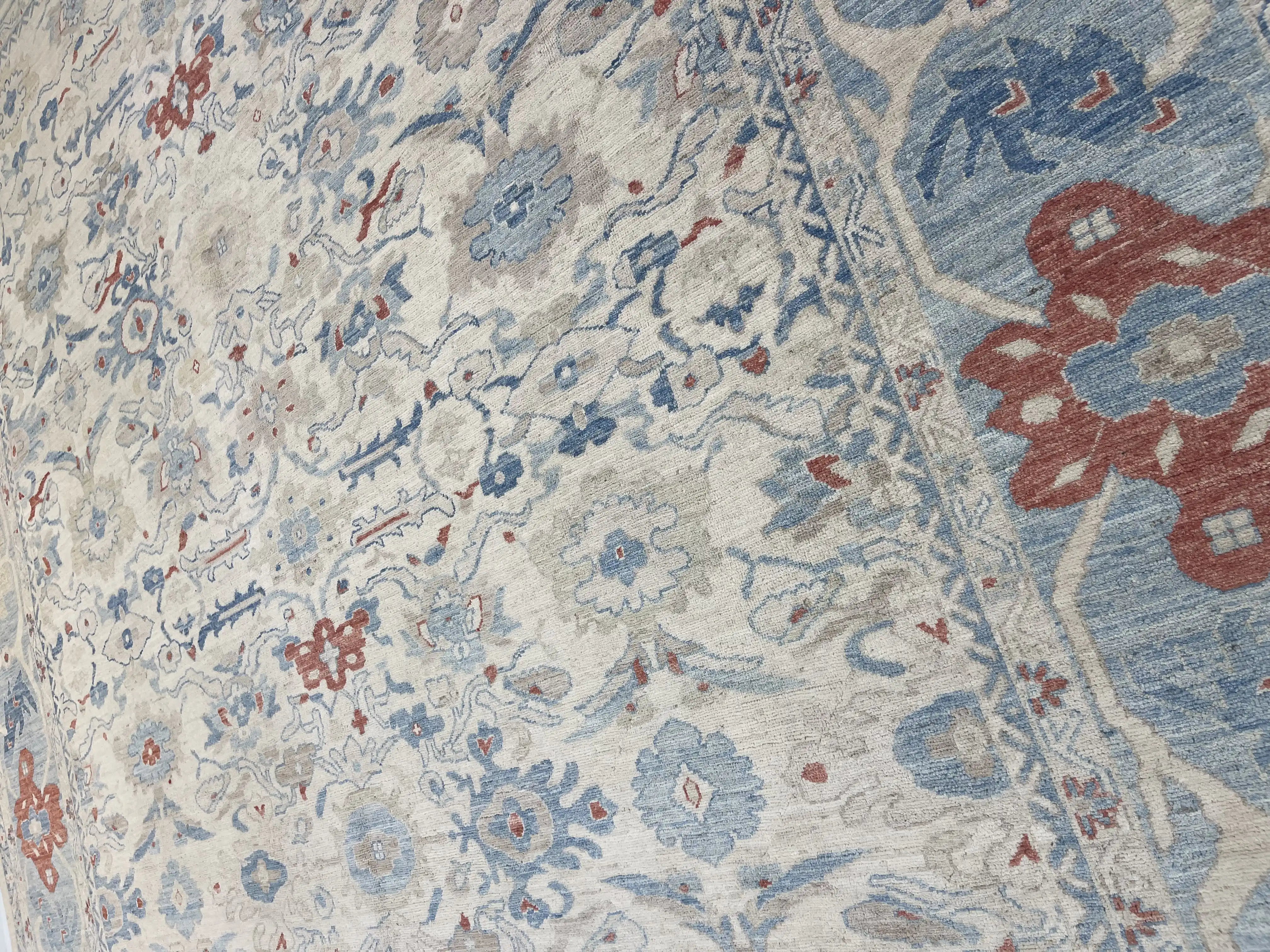 10" x 14" Kelly Rug, Ivory/Light Blue 2 10" x 14" Kelly Rug, Ivory/Light Blue