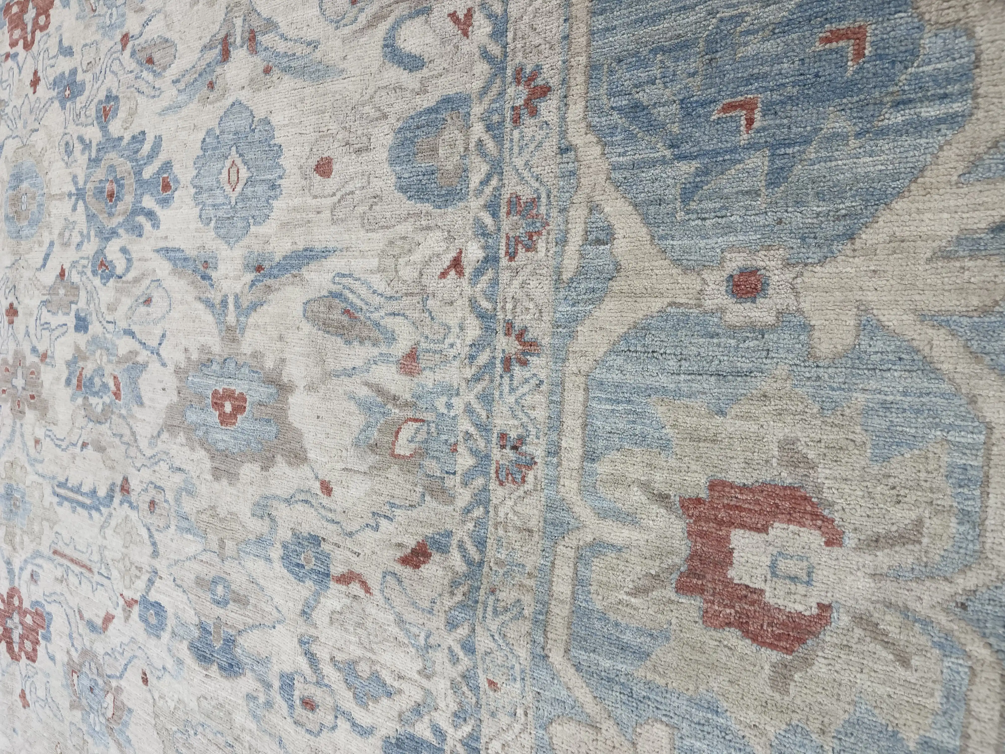 10" x 14" Kelly Rug, Ivory/Light Blue 3 10" x 14" Kelly Rug, Ivory/Light Blue