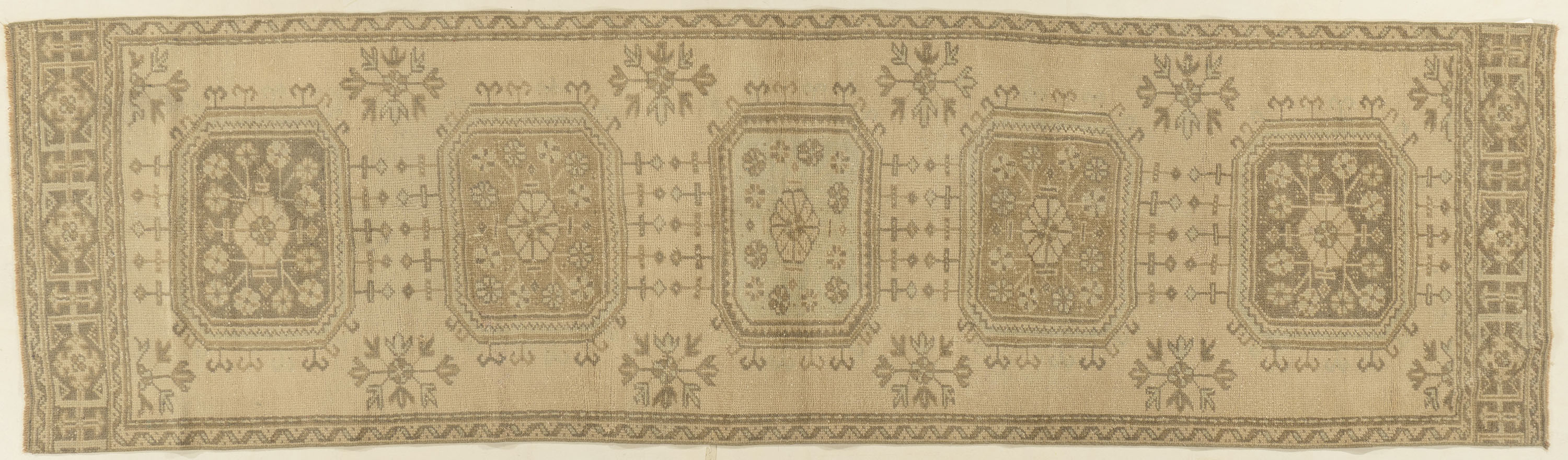 Turkish Oushak Runner 3'3 x 11'3 1 Turkish Oushak Runner 3'3 x 11'3