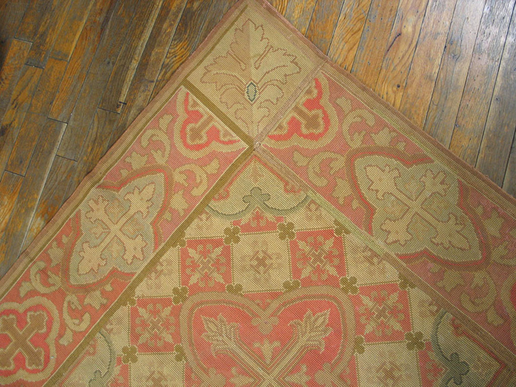Antique European Needlepoint Rug 3 Antique European Needlepoint Rug