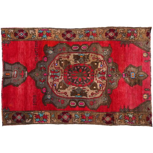 Vintage Turkish Kars Rug, 7'1" x 10'5" 1 Vintage Turkish Kars Rug, 7'1" x 10'5"