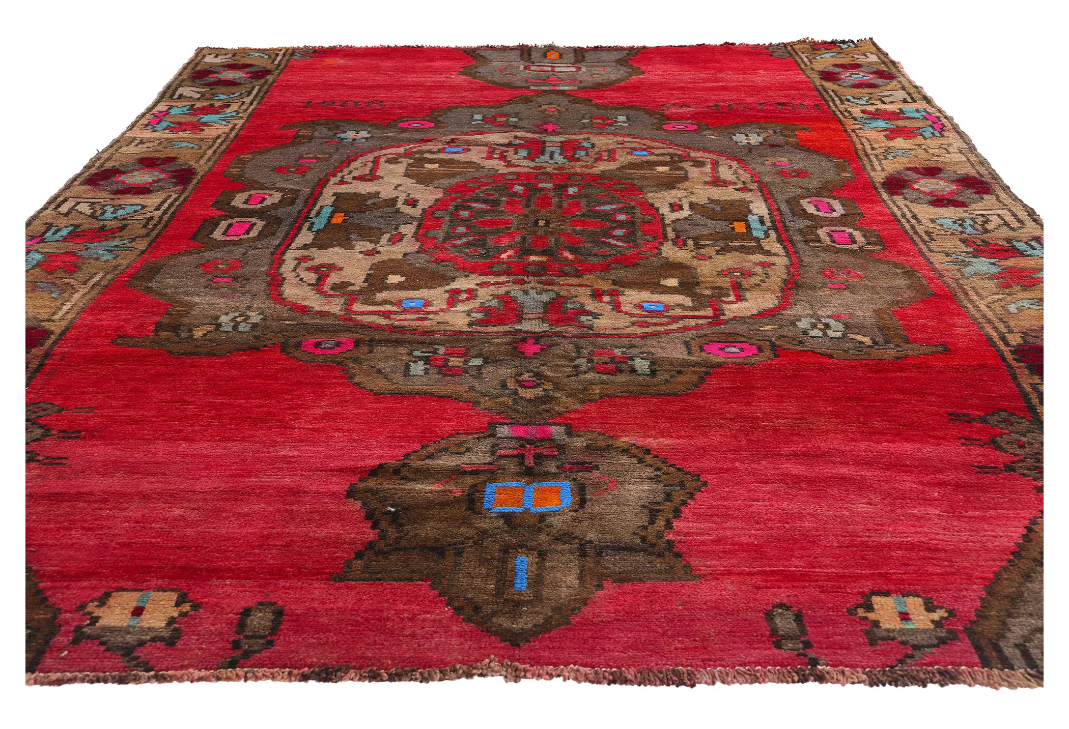 Vintage Turkish Kars Rug, 7'1" x 10'5" 3 Vintage Turkish Kars Rug, 7'1" x 10'5"