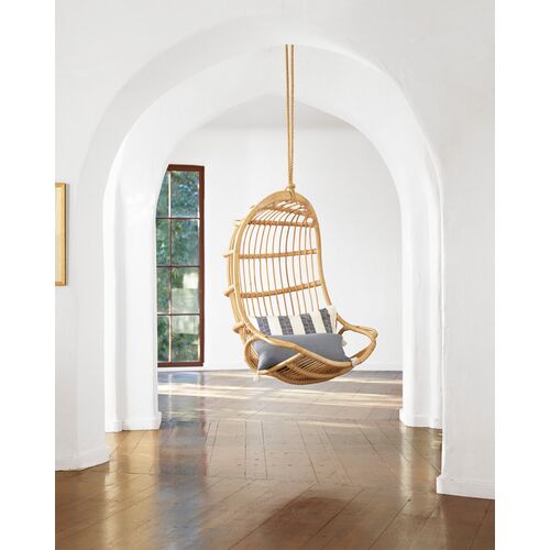 American Rattan Hanging Swing, Natural 3 American Rattan Hanging Swing, Natural