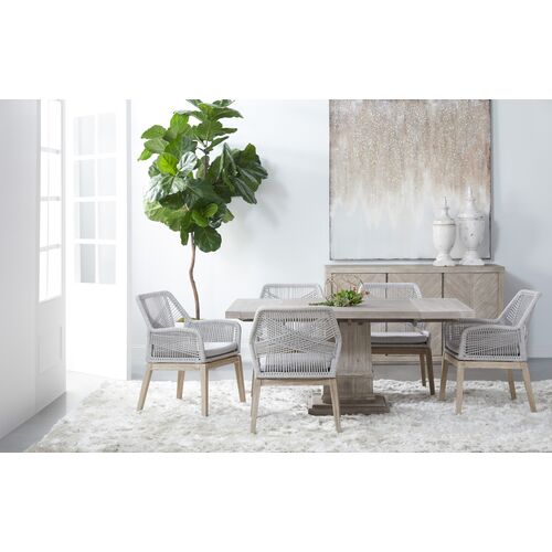 Trent Square/Rectangular Extension Dining Table, Natural Gray 4 Trent Square/Rectangular Extension Dining Table, Natural Gray