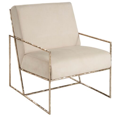 Lonnie Accent Chair, Champagne Gold/Snow 1 Lonnie Accent Chair, Champagne Gold/Snow