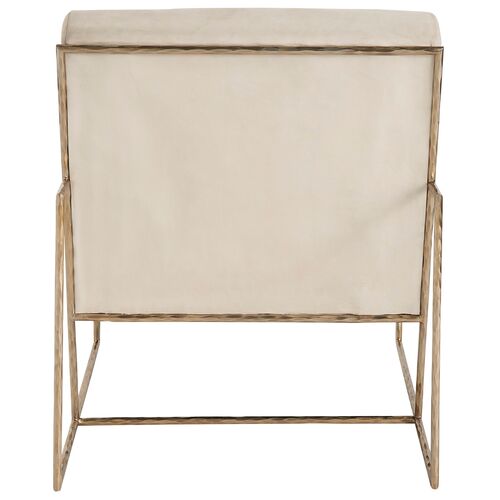 Lonnie Accent Chair, Champagne Gold/Snow 2 Lonnie Accent Chair, Champagne Gold/Snow