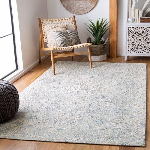 Reed Hand Tufted Rug, Grey/Beige 2 Reed Hand Tufted Rug, Grey/Beige