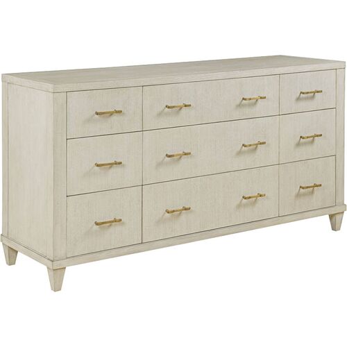 Yasmin Double Dresser, Ivory/Brass 1 Yasmin Double Dresser, Ivory/Brass