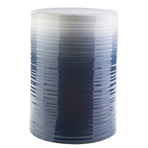 Waverly Ceramic Garden Stool, Navy Ombre 1 Waverly Ceramic Garden Stool, Navy Ombre