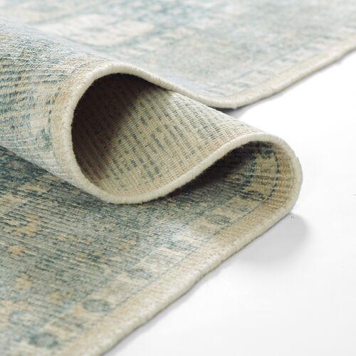 Stella Hand Loomed Wool/Viscose Rug, Blue 4 Stella Hand Loomed Wool/Viscose Rug, Blue
